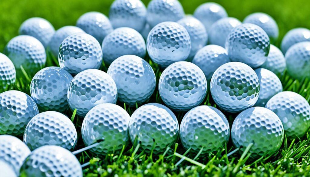 golf balls and tees